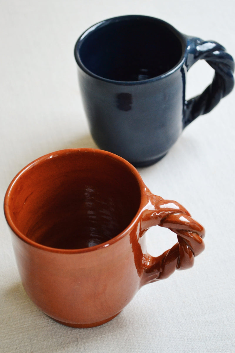 Twisted Handle Mug - Four Colours Available