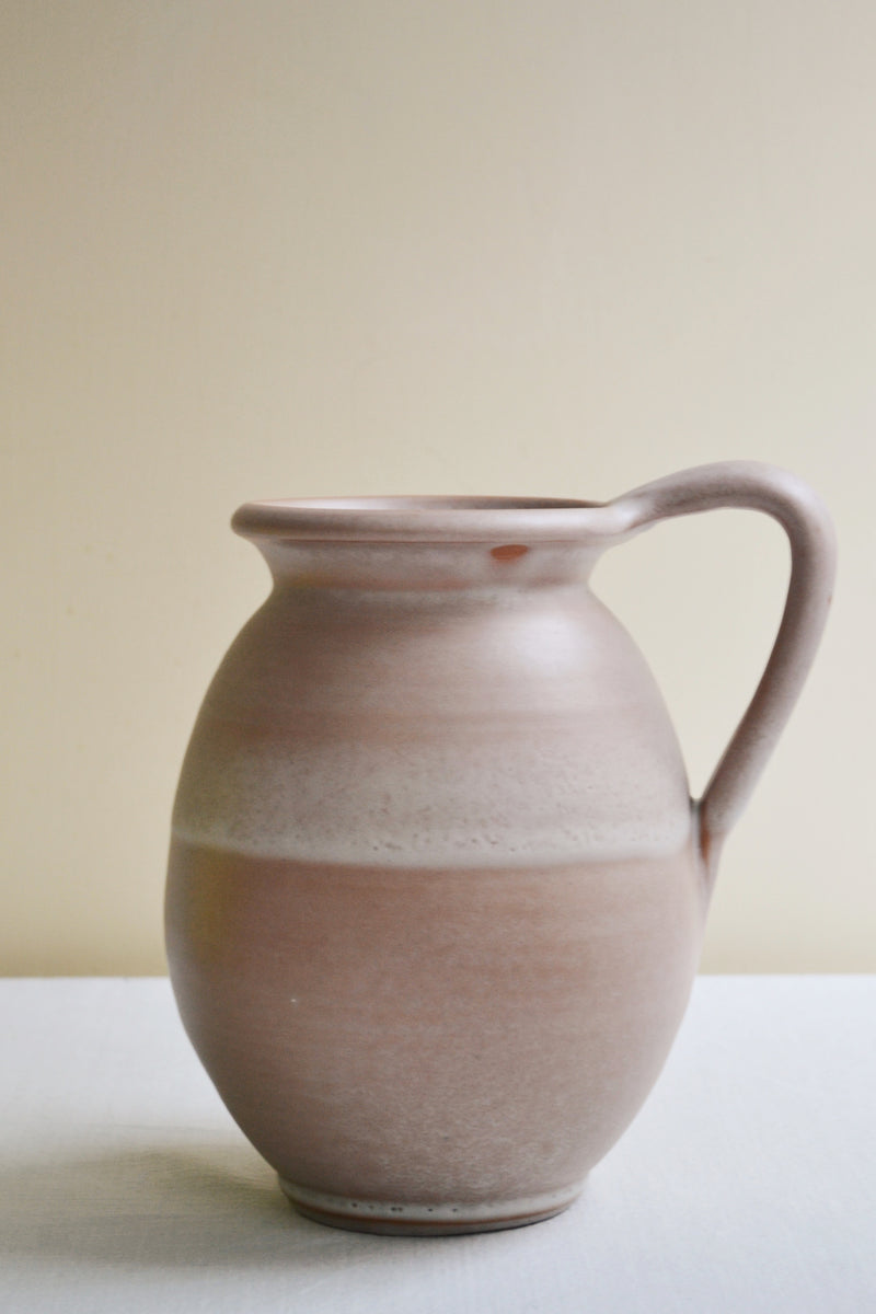 Matt White Glazed Vase with Handle