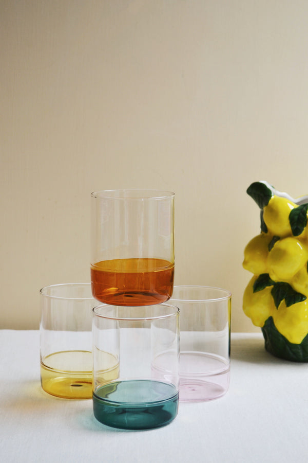 Set of Four Coloured Glasses
