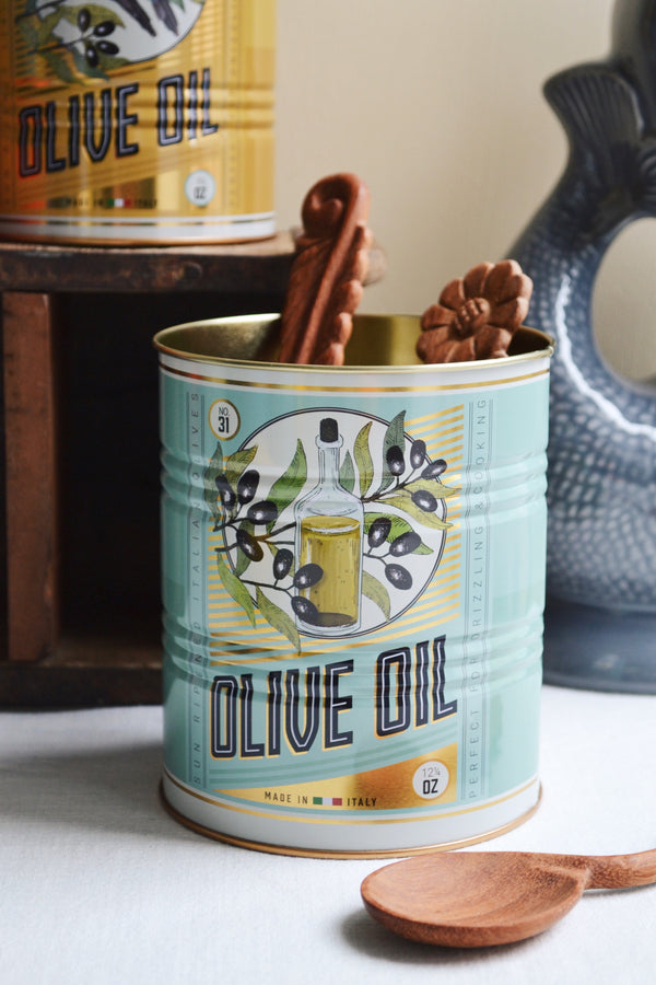 Set of Two Storage Tins - Olive Oil