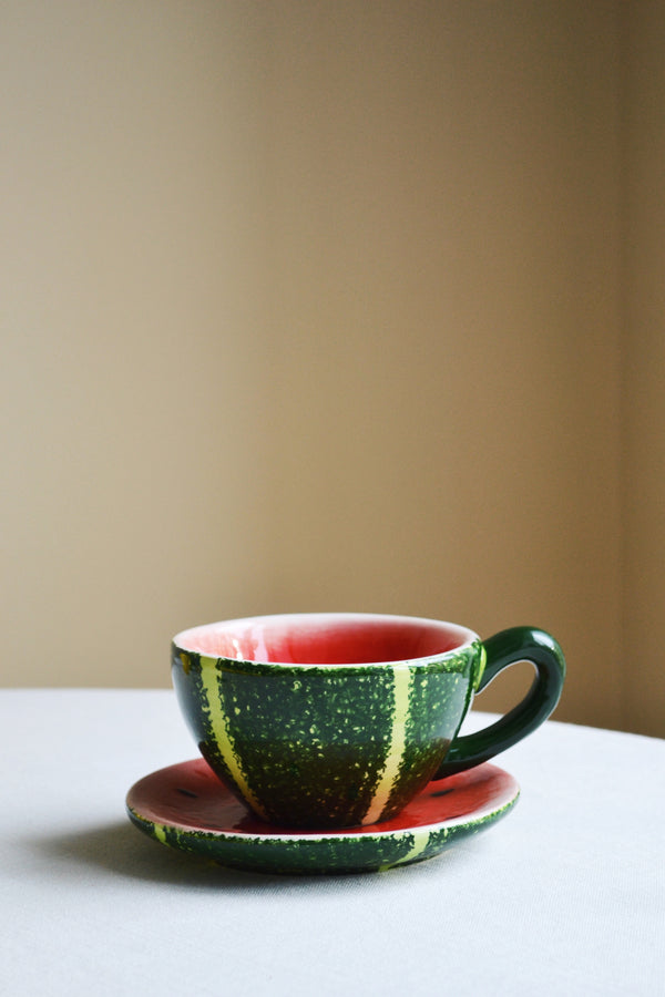 Watermelon Teacup and Saucer