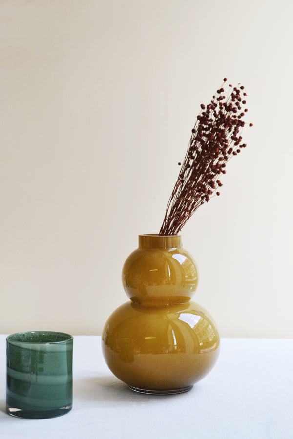 Organic Amber Glass Vase