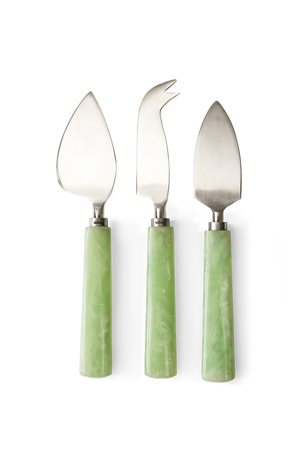 HKLIVING ® | Set of Three Cheese Knives - Sage - Pre - Order