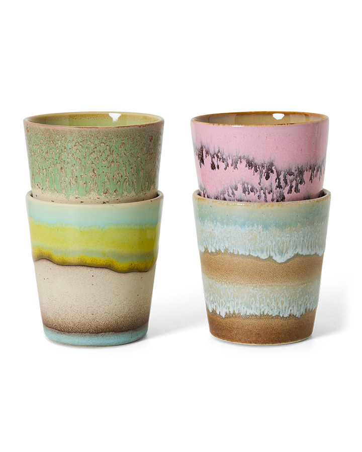 HKLIVING ® | Set of Four Coffee Mugs - Pop Art - Pre - Order