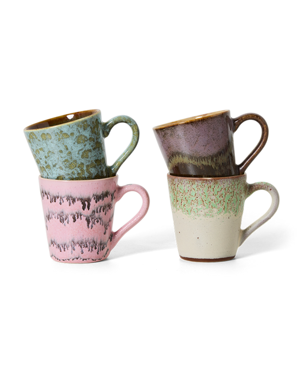 HKLIVING ® | Set of Four Espresso Mugs - Brutalism - Pre - Order