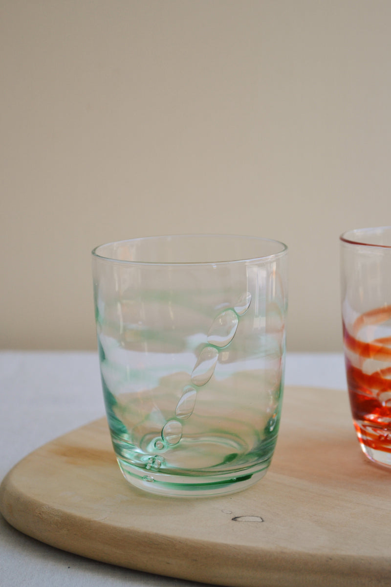Swirl Glasses with Bubbles - Two Colours Available