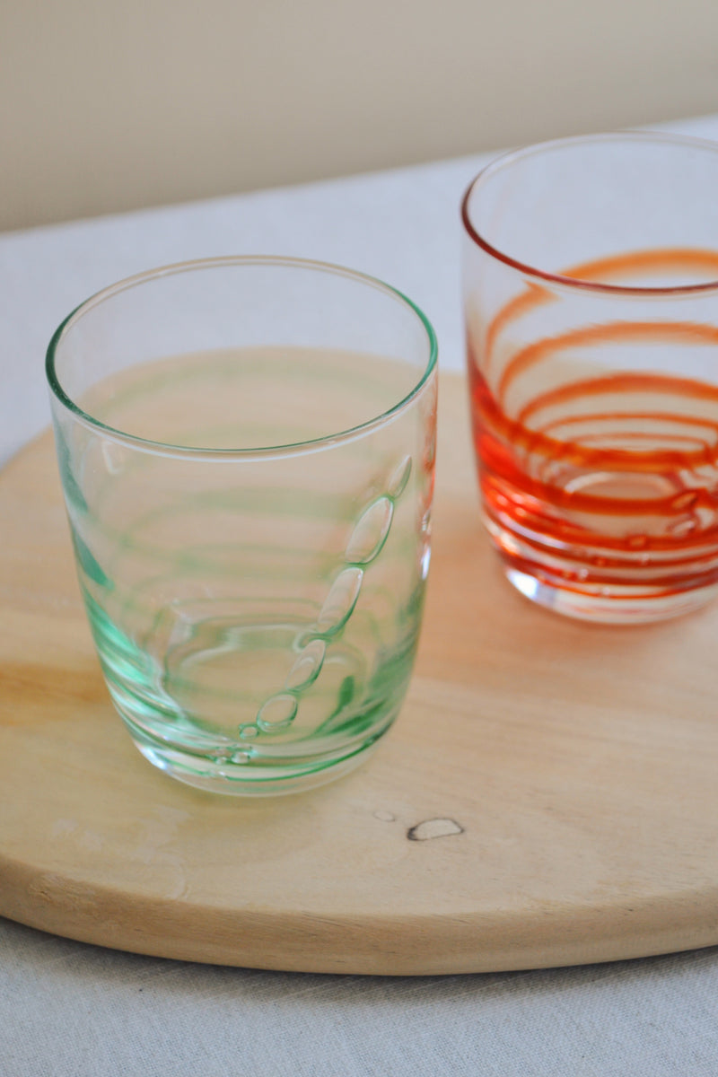 Swirl Glasses with Bubbles - Two Colours Available