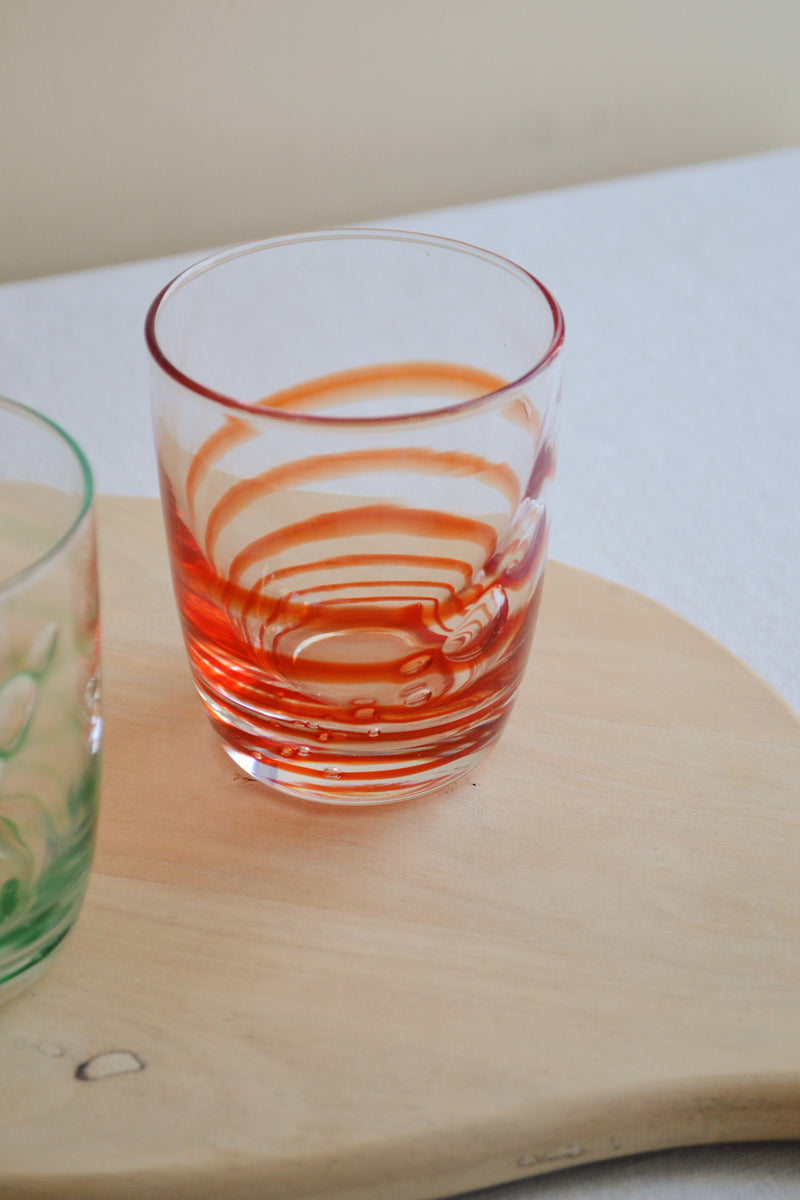 Swirl Glasses with Bubbles - Two Colours Available