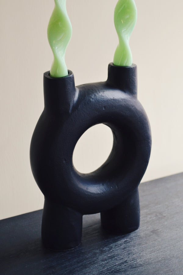 Circular Black Candle Holder