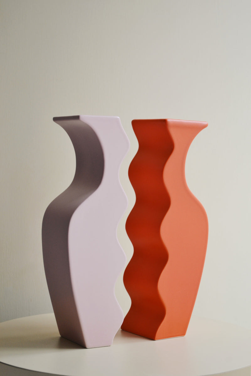 Set of Two Vase Wave