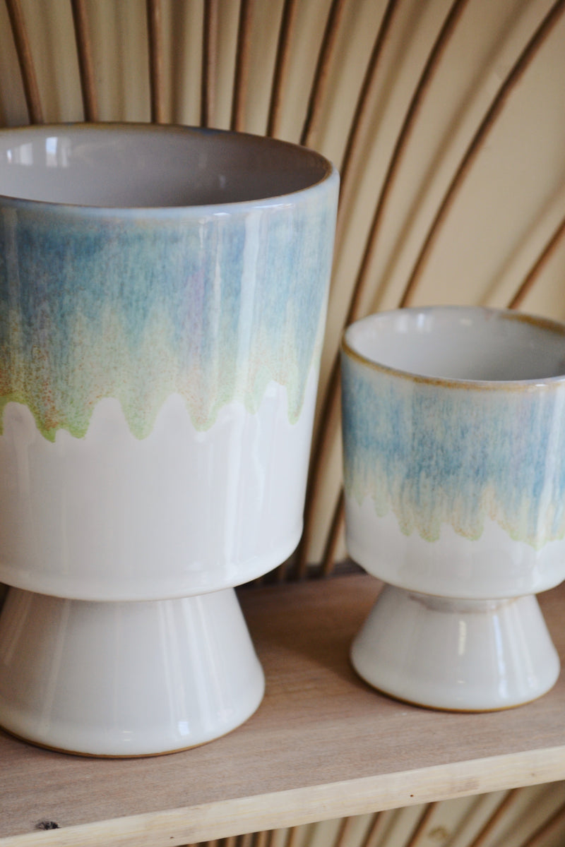 Glazed Stoneware Pot - Two Sizes Available