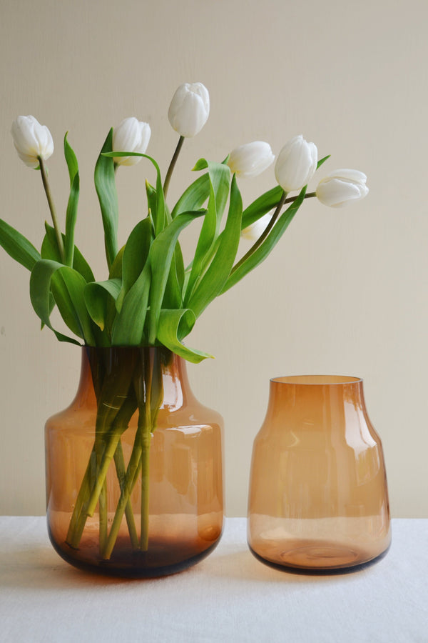 Desert Amber Glass Vase - Two Sizes Available