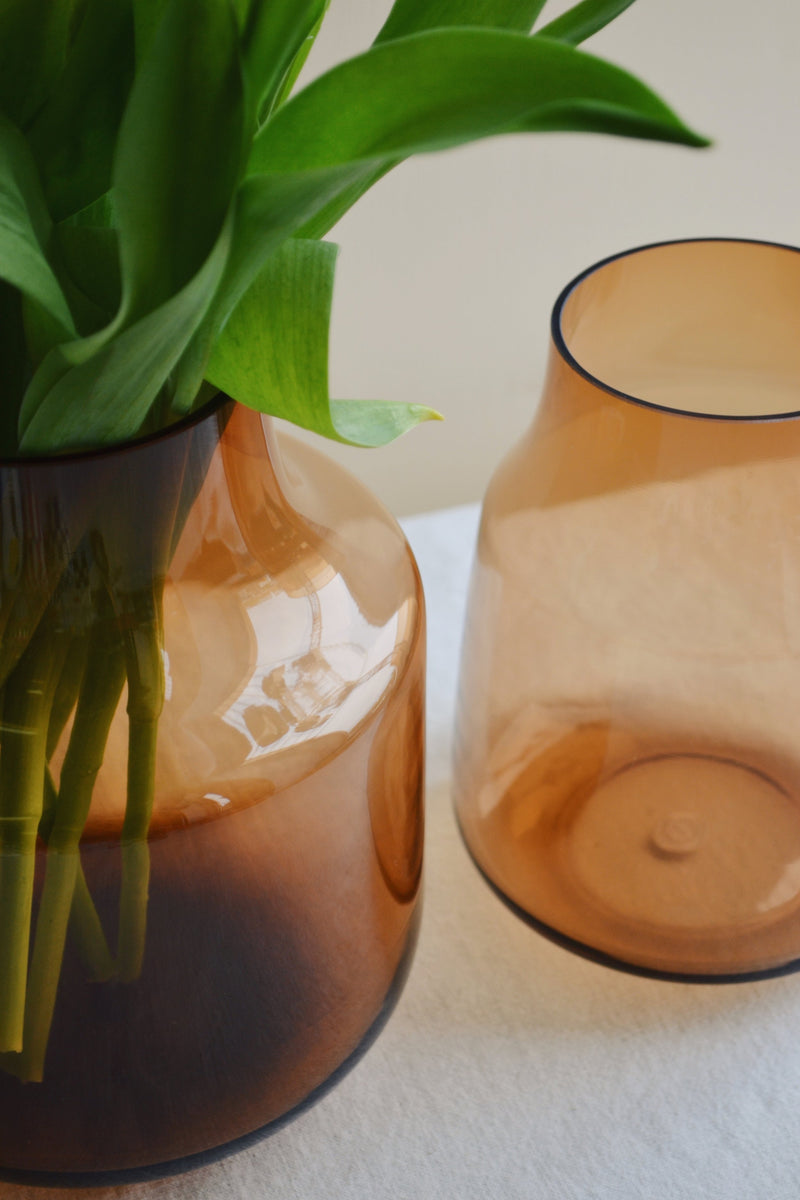 Desert Amber Glass Vase - Two Sizes Available