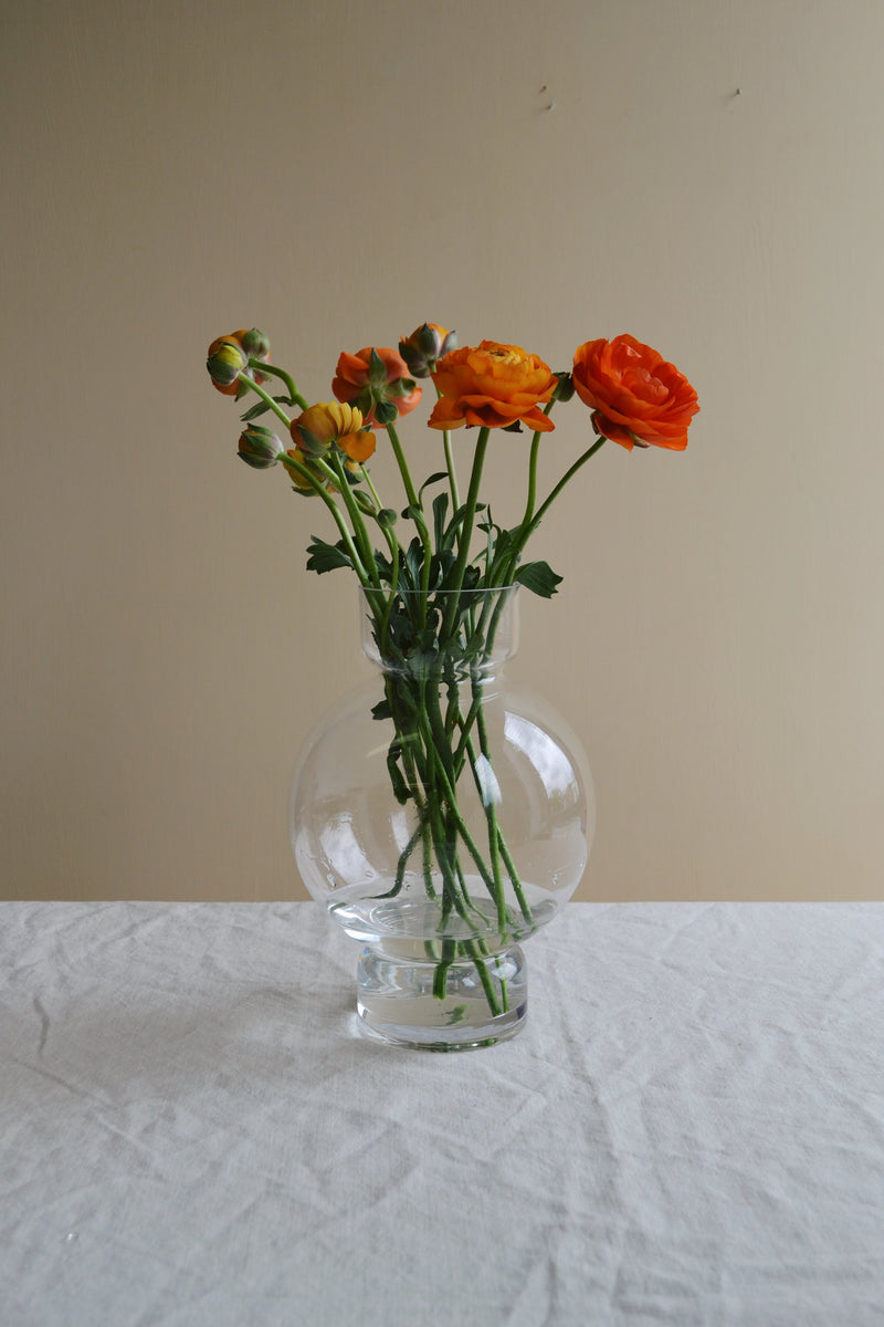 Bubble Clear Glass Vase