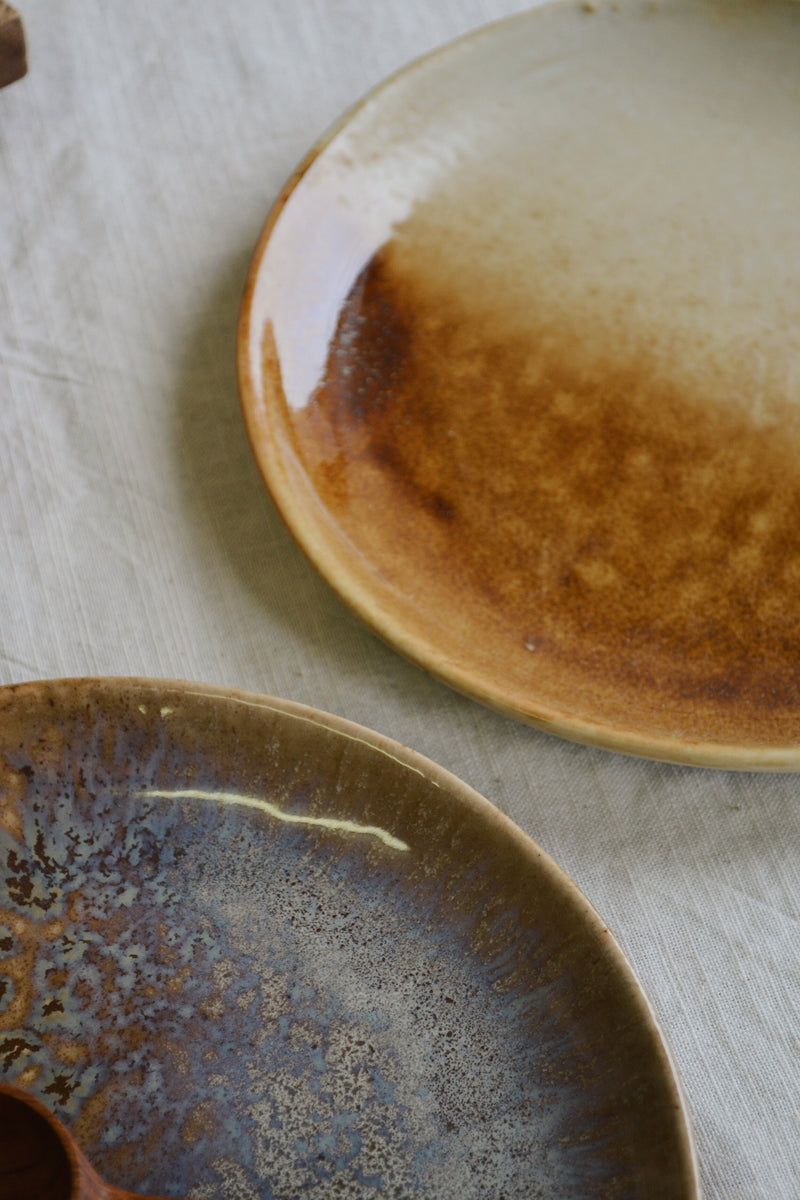 Set of Two Willow Ceramic Plates