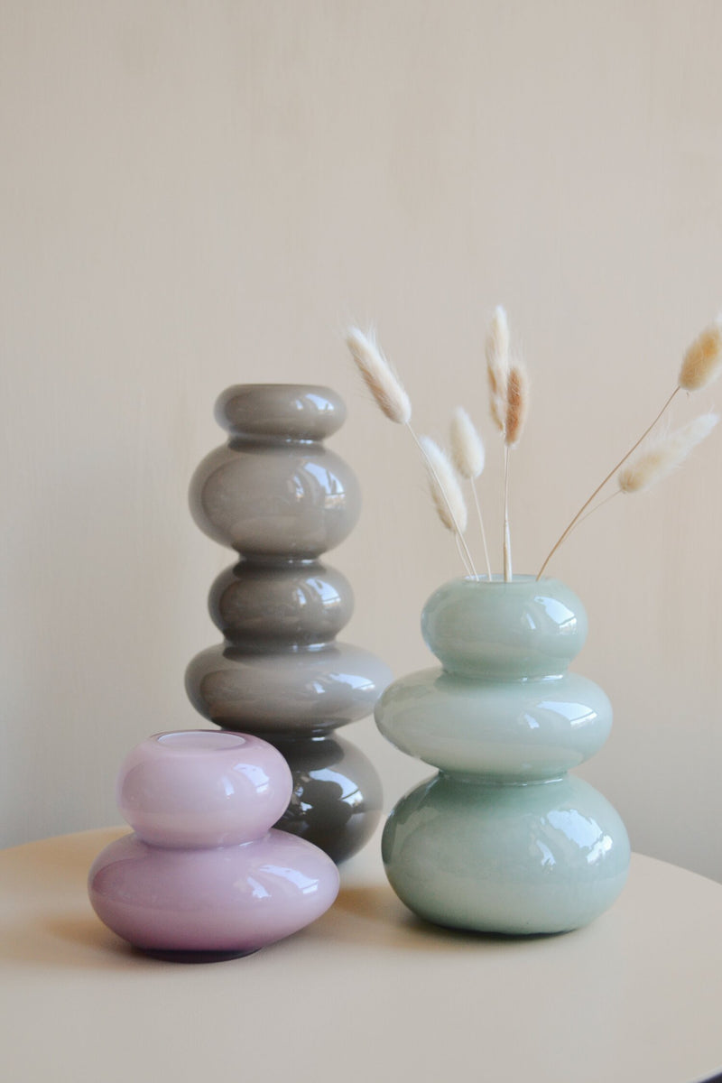 Round Glass Vase - Three Sizes Available