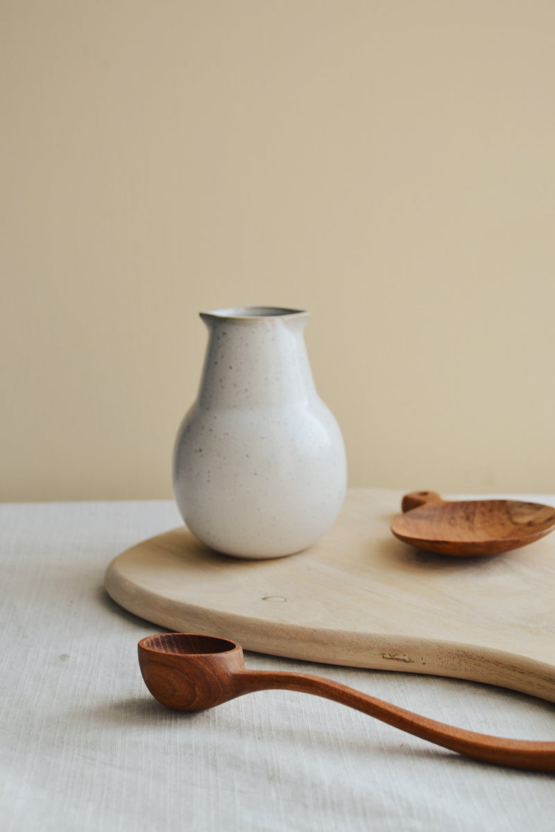 Alpine Porcelain Speckled White Bottle - Short