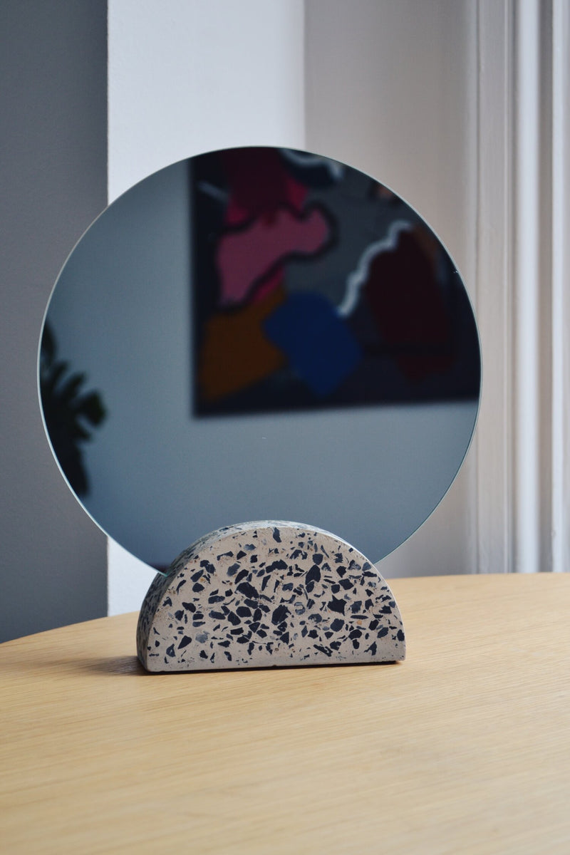Round Terrazzo Table Mirror