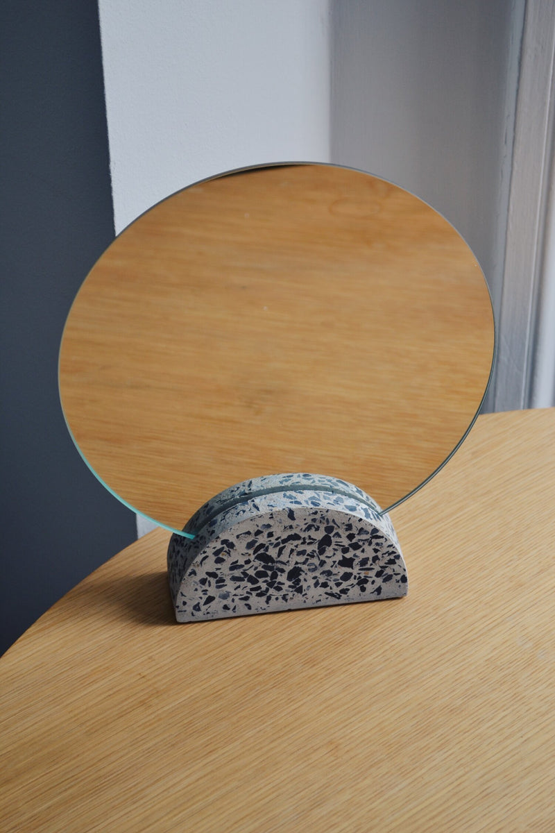 Round Terrazzo Table Mirror