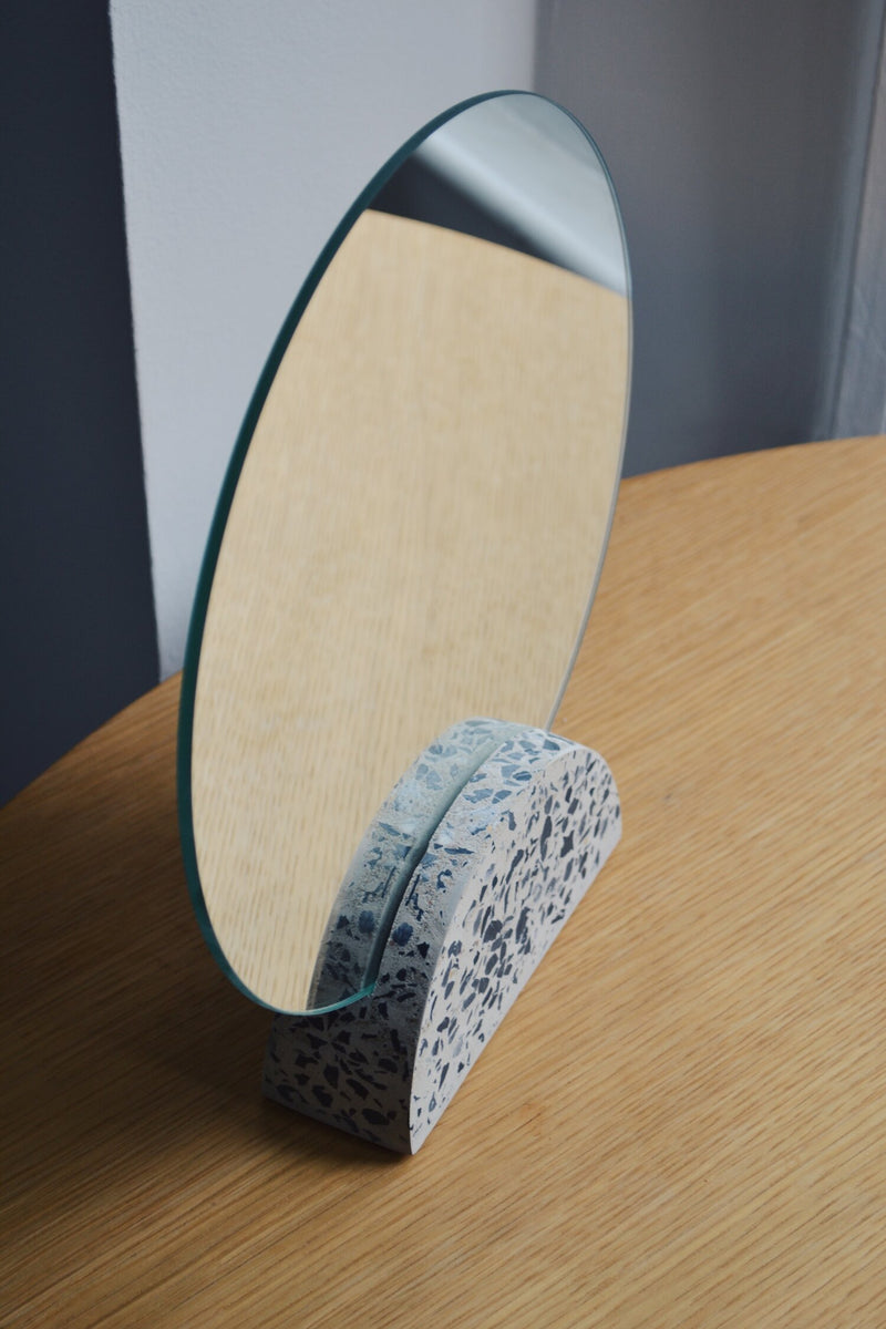 Round Terrazzo Table Mirror