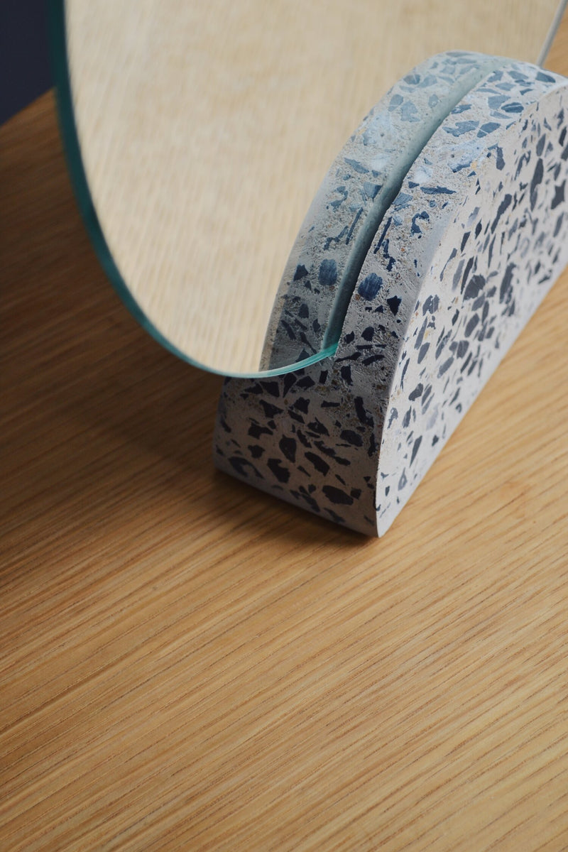 Round Terrazzo Table Mirror