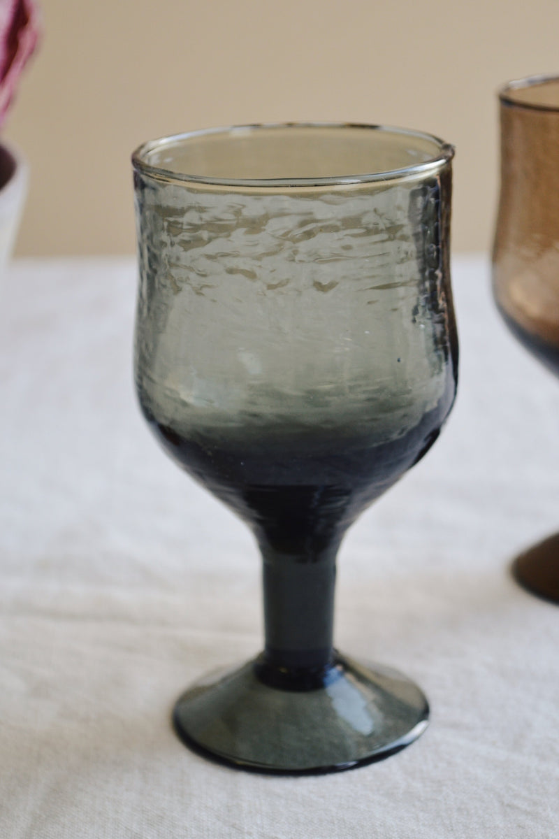 Hammered Wine Glass - Two Colours Available