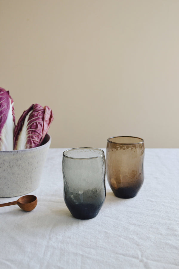 Hammered Drinking Glass - Two Colours Available