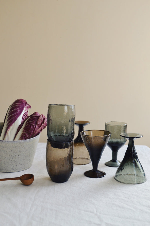 Hammered Drinking Glass - Two Colours Available