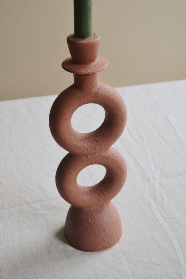Brick Stoneware Candle Holder