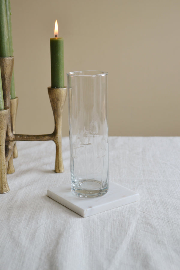 Hand Etched Cocktail Glass