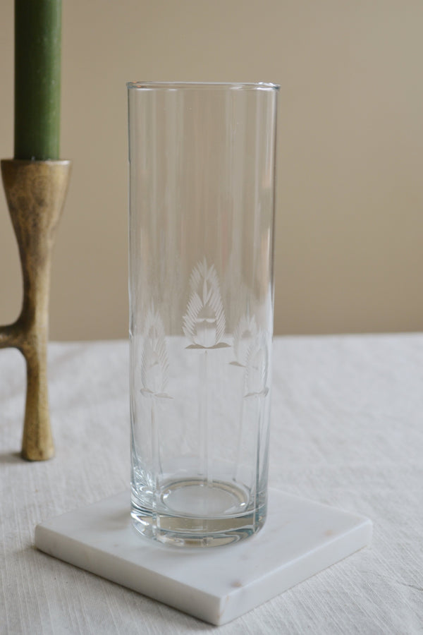 Hand Etched Cocktail Glass