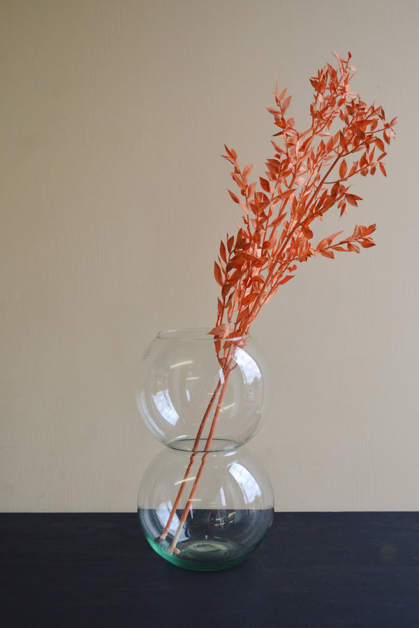 Recycled Clear Bulb Glass Vase