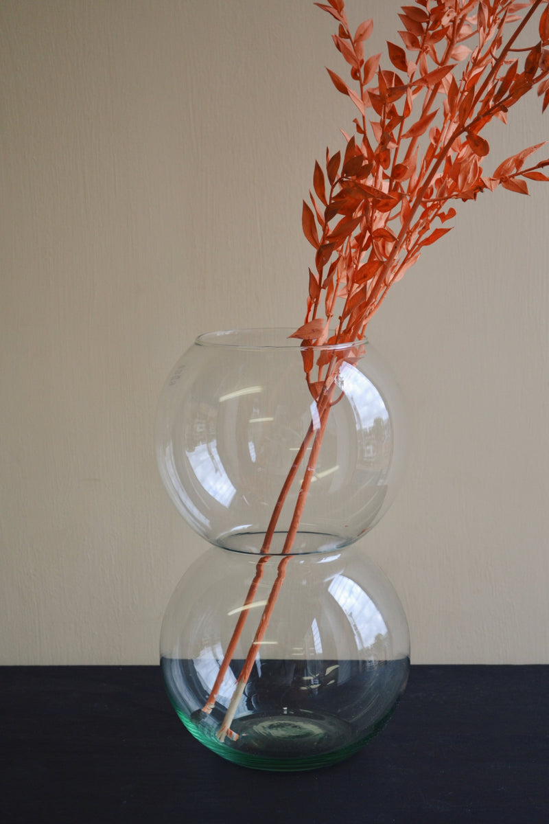 Recycled Clear Bulb Glass Vase