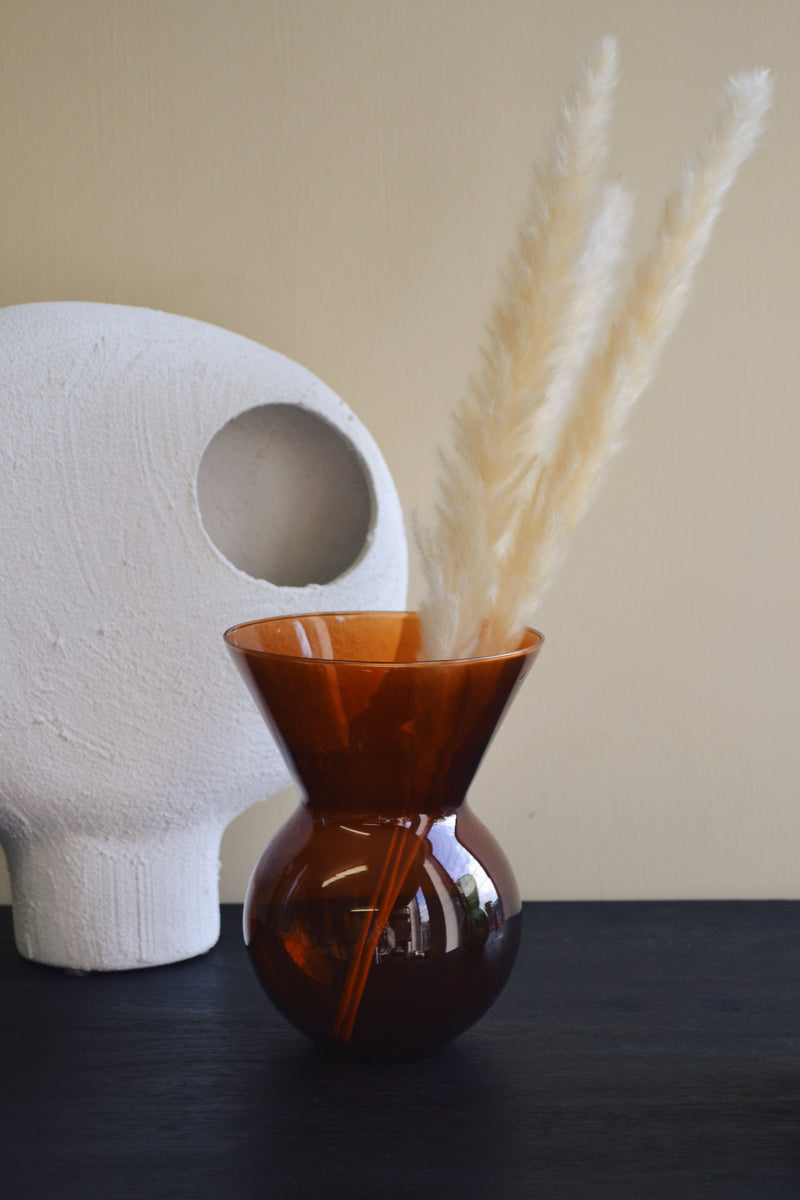 Amber Recycled Glass Vase