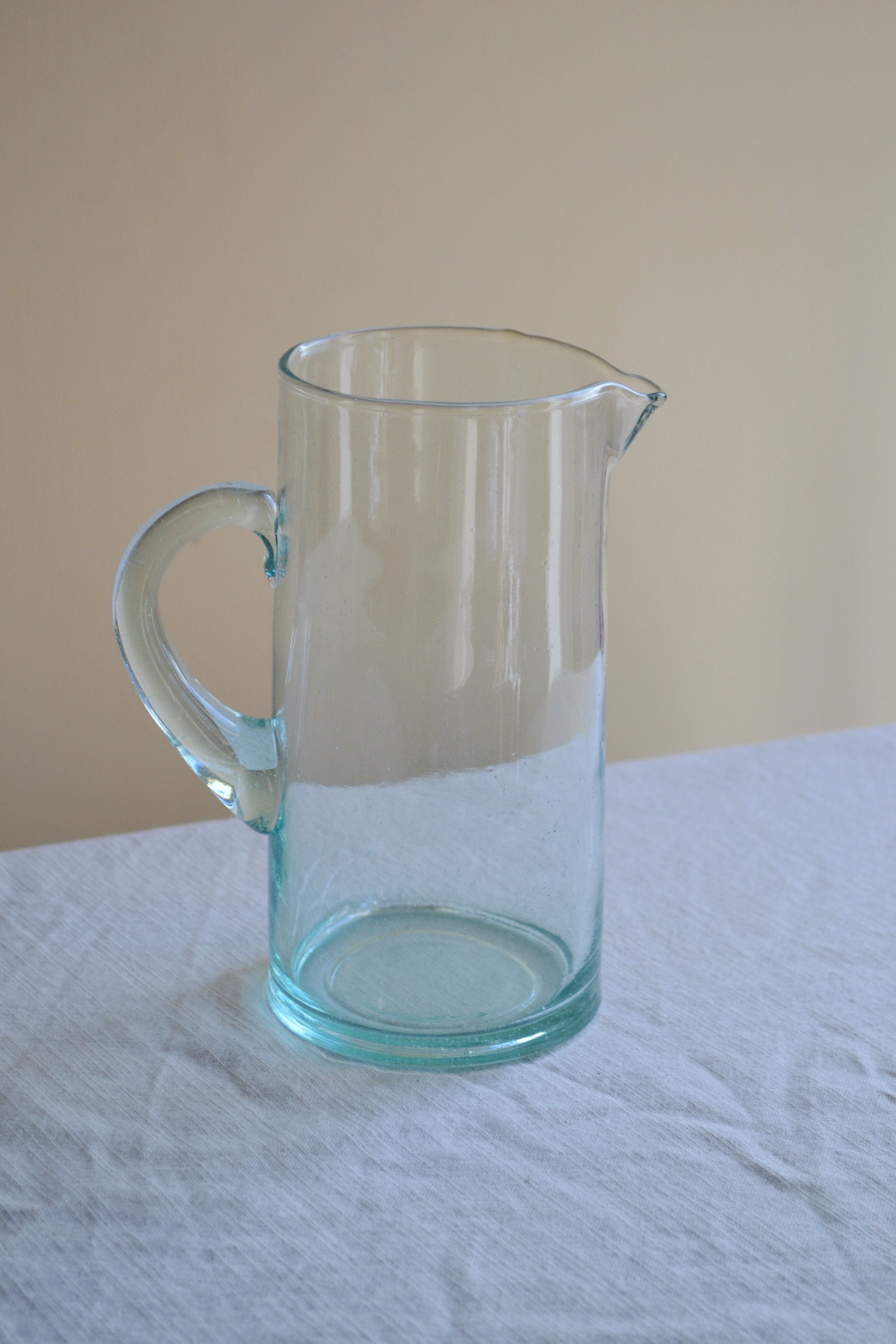 Recycled Clear Glass Jug Spicer and Wood