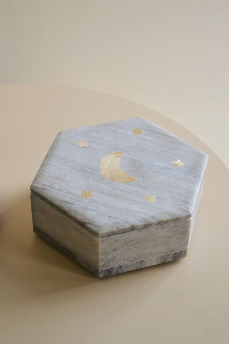 Marble Box with Brass Inlay - Two Styles Available