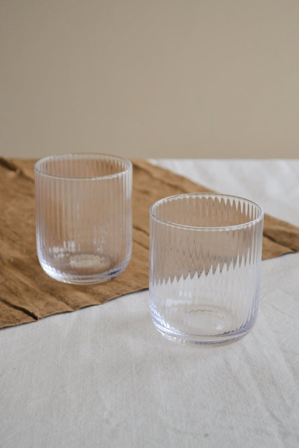 Ridged Drinking Glass