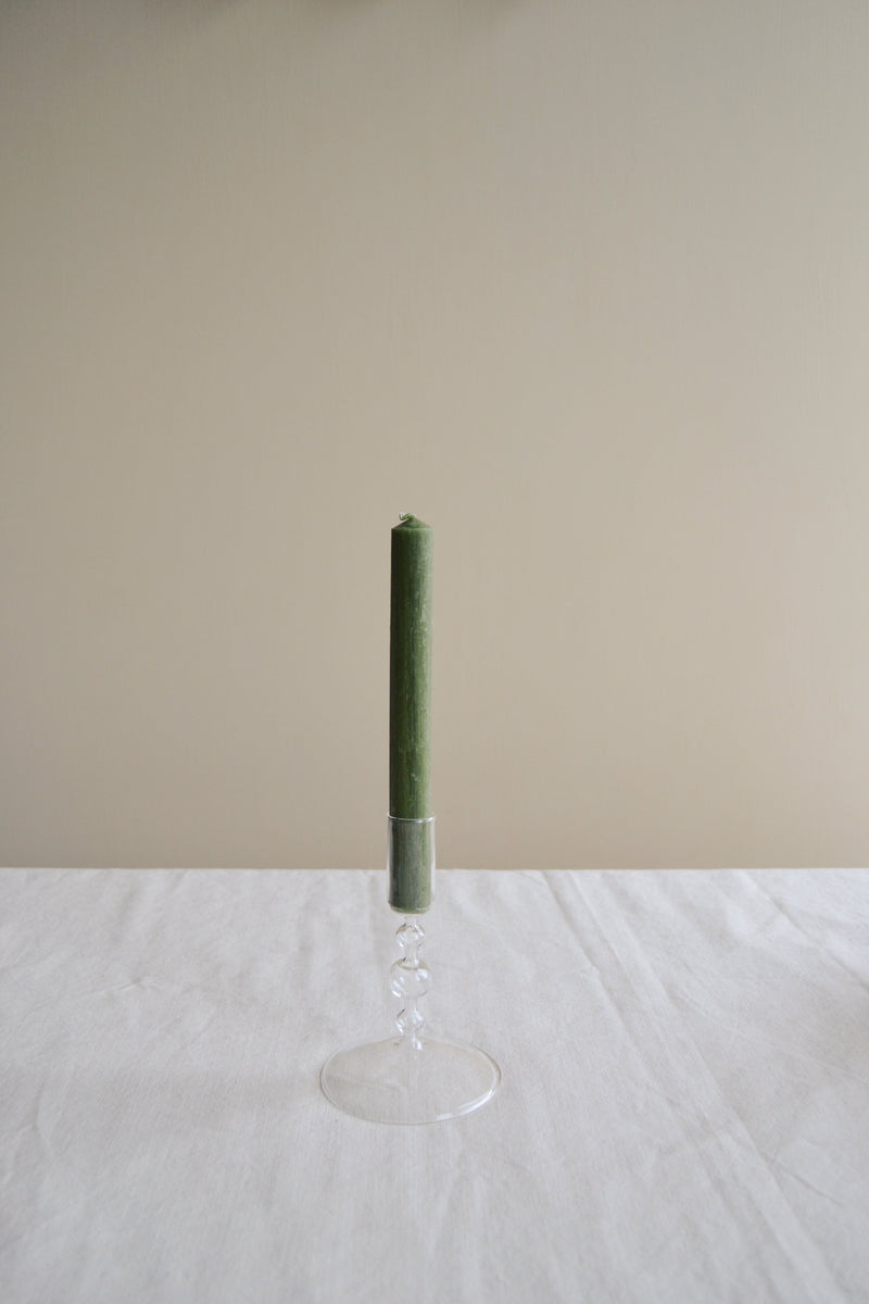 Clear Glass Candle Stick Holder