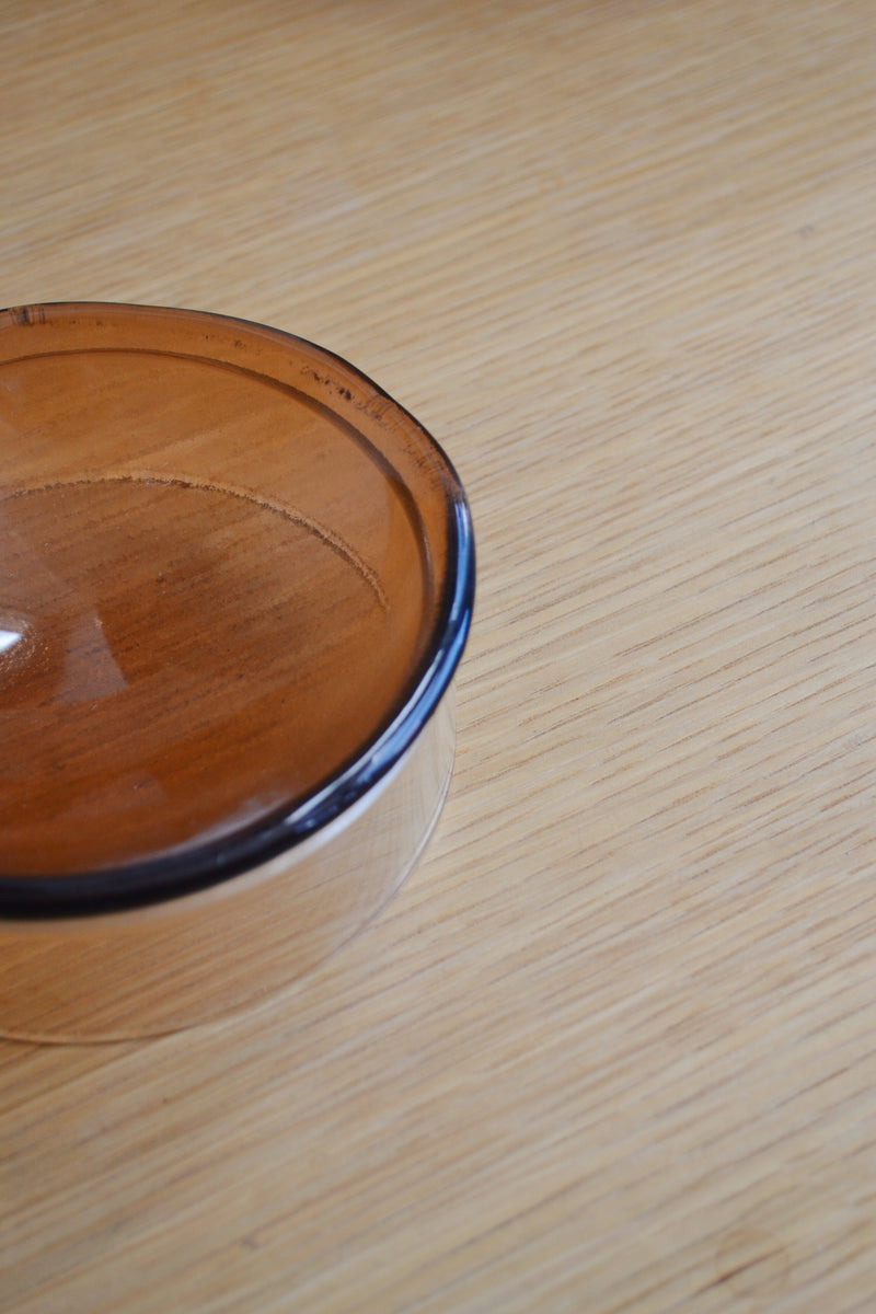Brown / Clear Glass Bowl