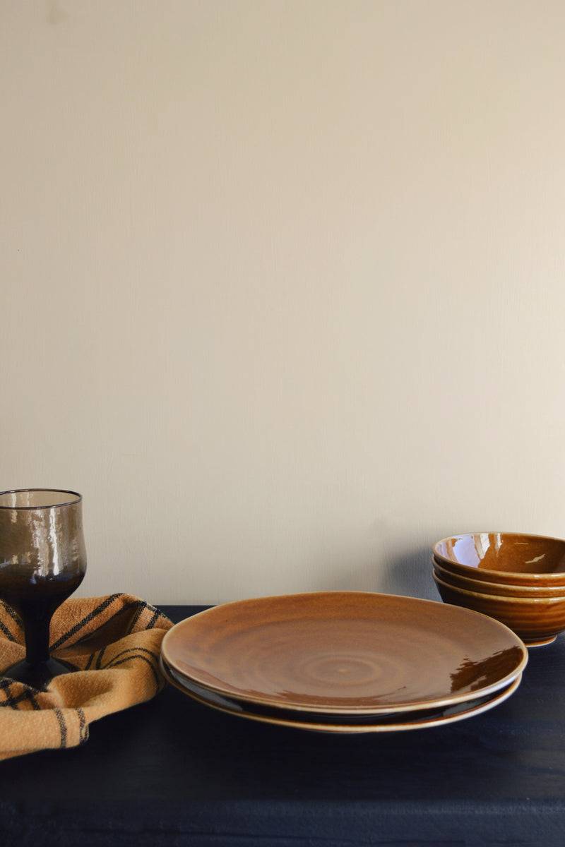 HKliving ® | Japanese Dinner Plate Brown