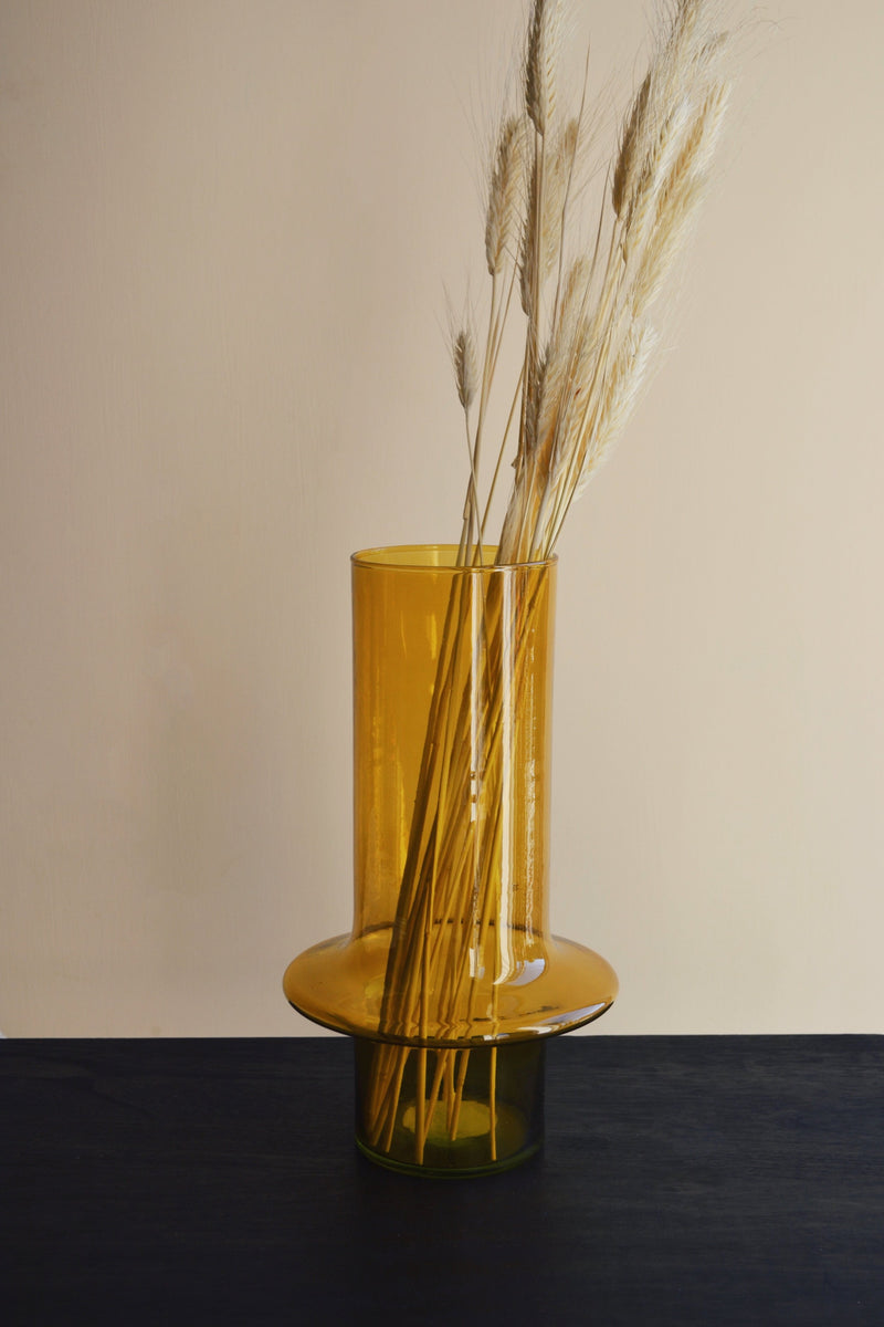 Yellow Recycled Glass Vase