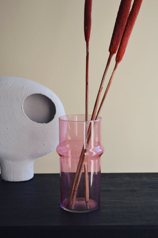 Recycled Glass Pink Vase