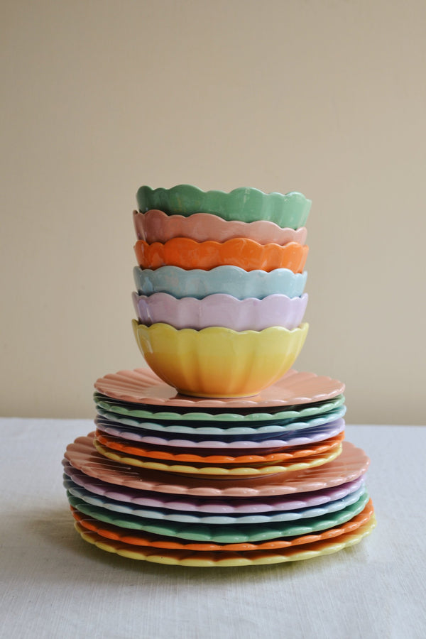 Scalloped Small Bowl - Six Colours Available