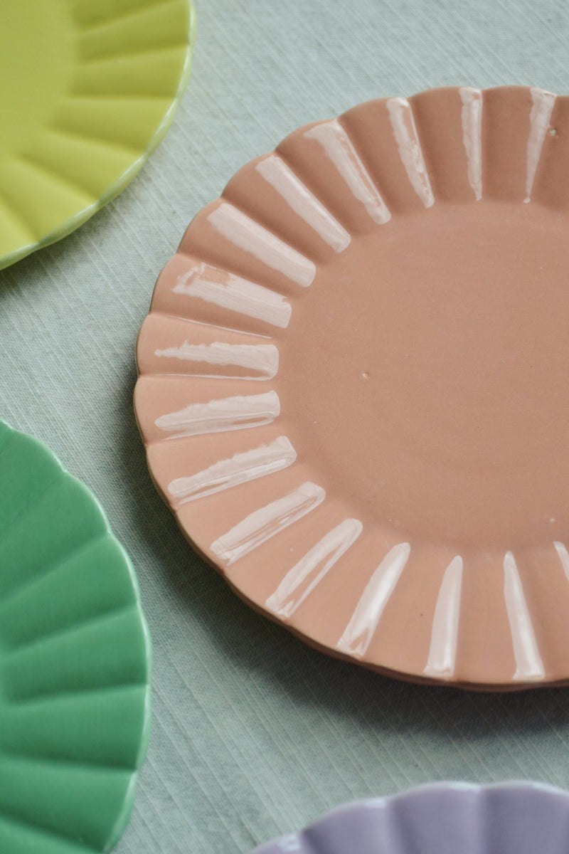 Scalloped Small Plate - Six Colours Available