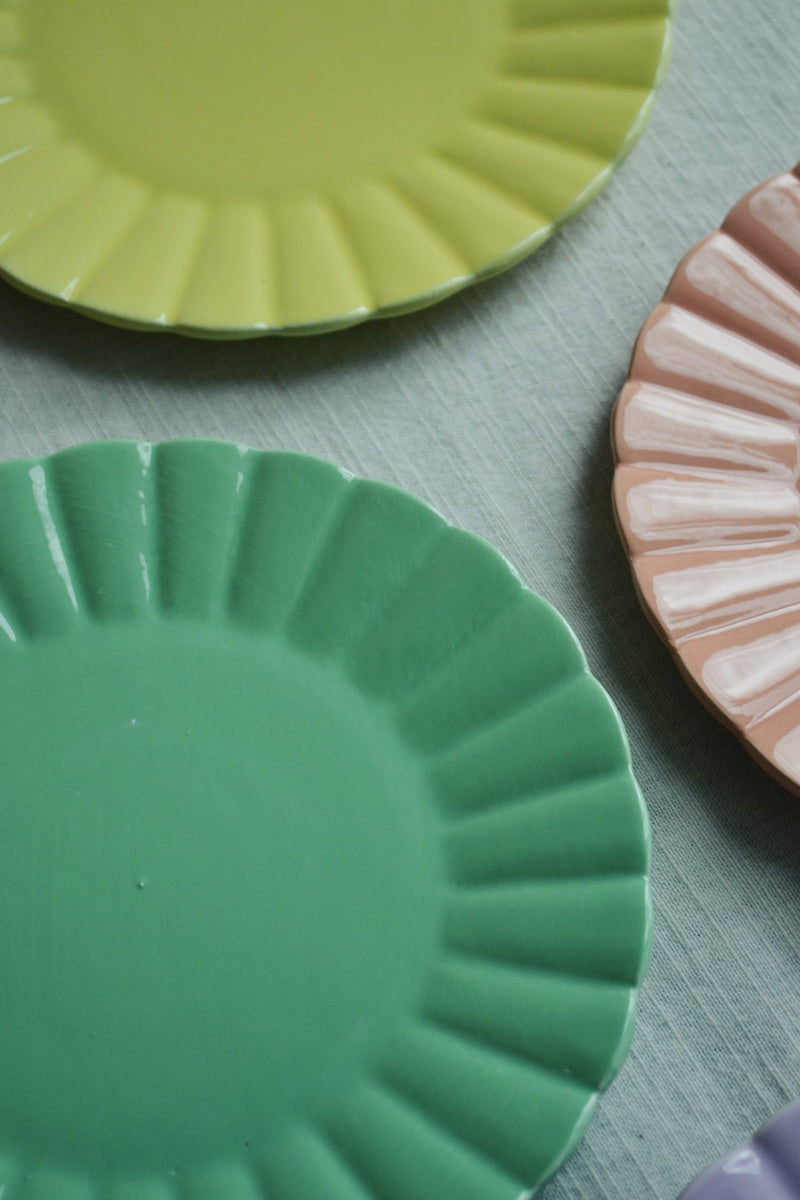 Scalloped Small Plate - Six Colours Available