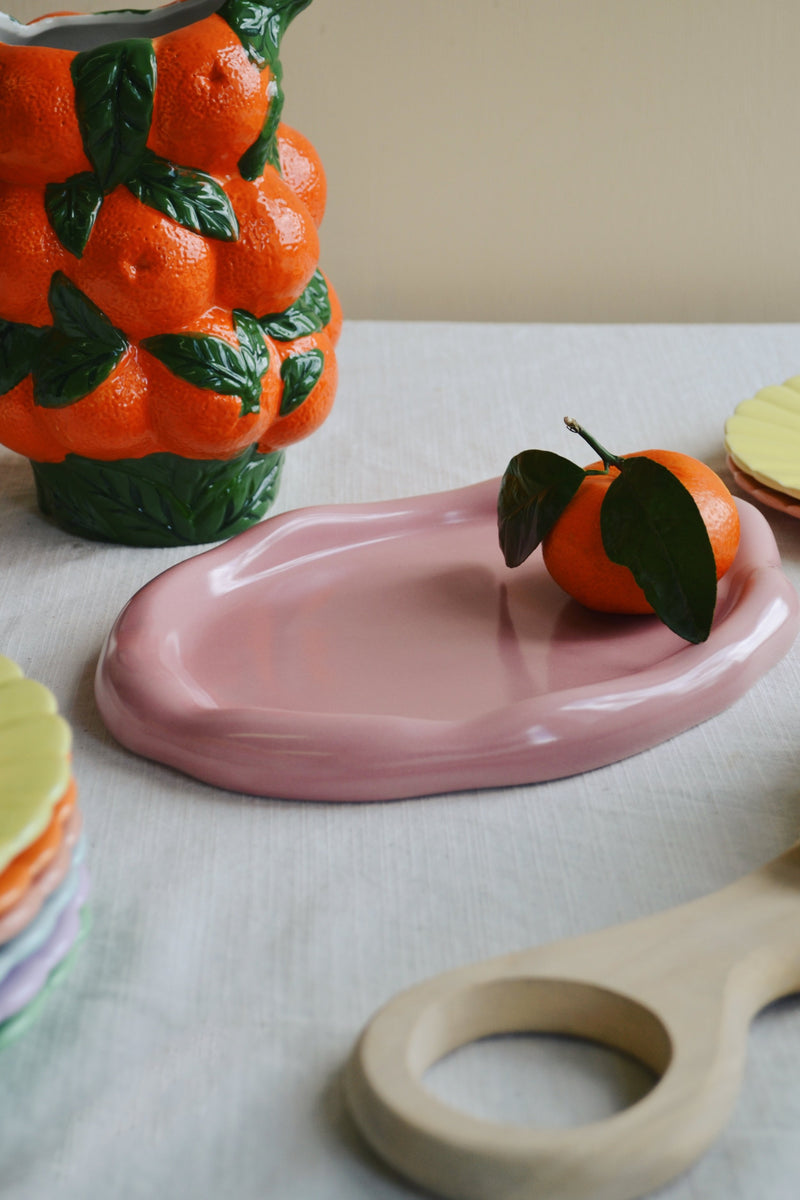 Ceramic Pink Cloud Tray