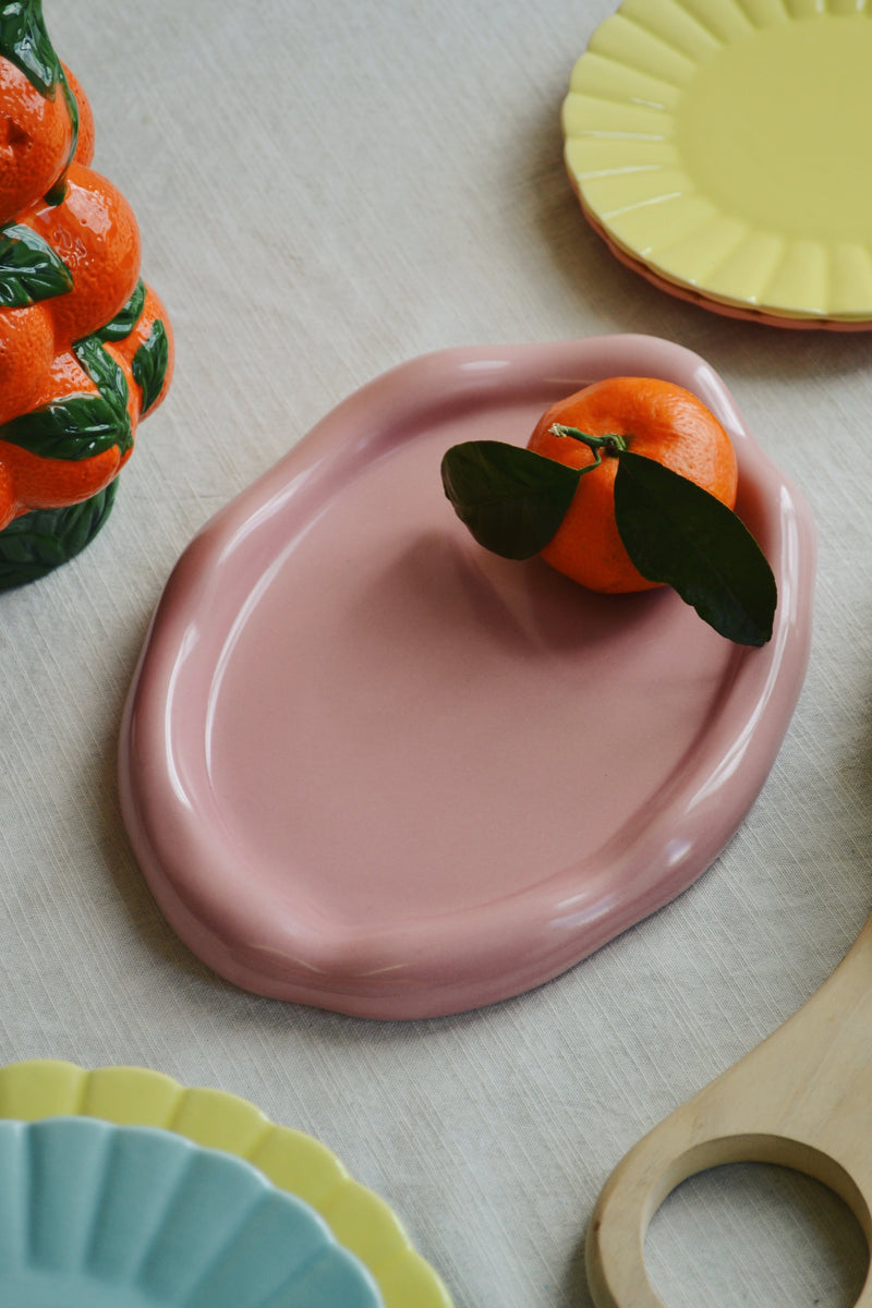 Ceramic Pink Cloud Tray