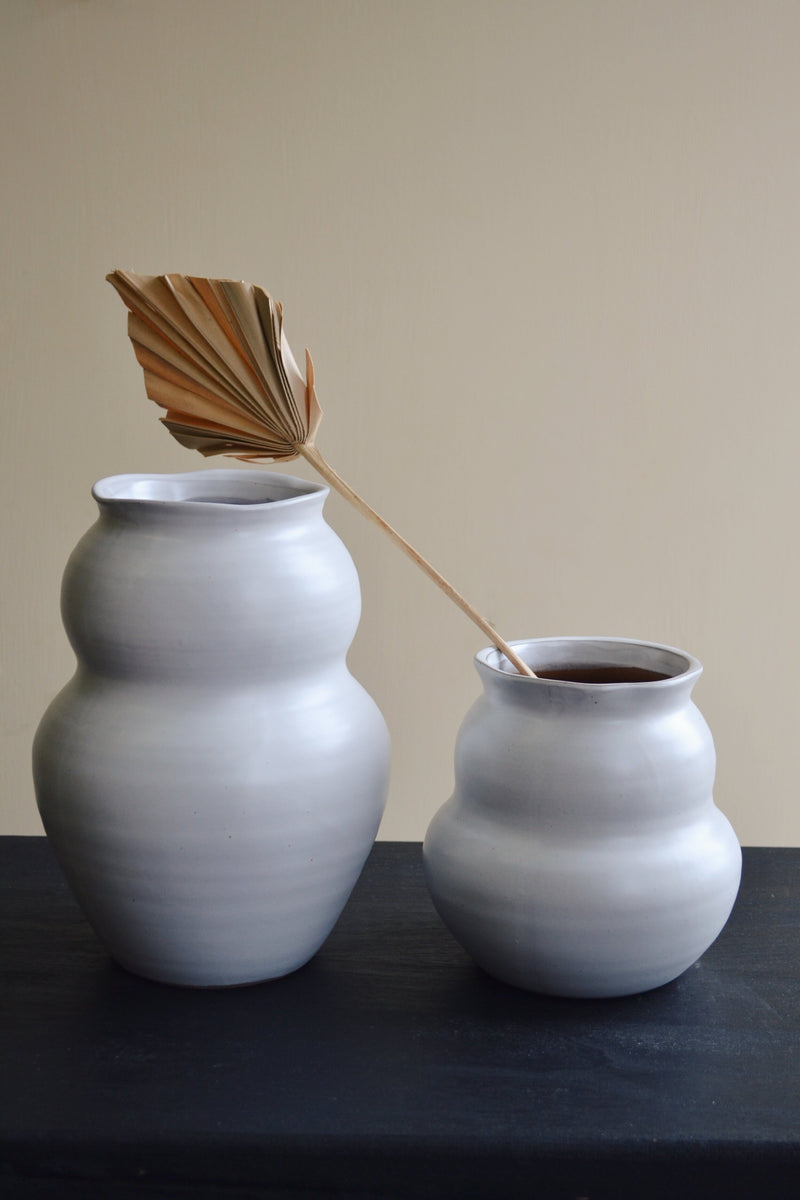 White China Clay Vase - Two Sizes Available