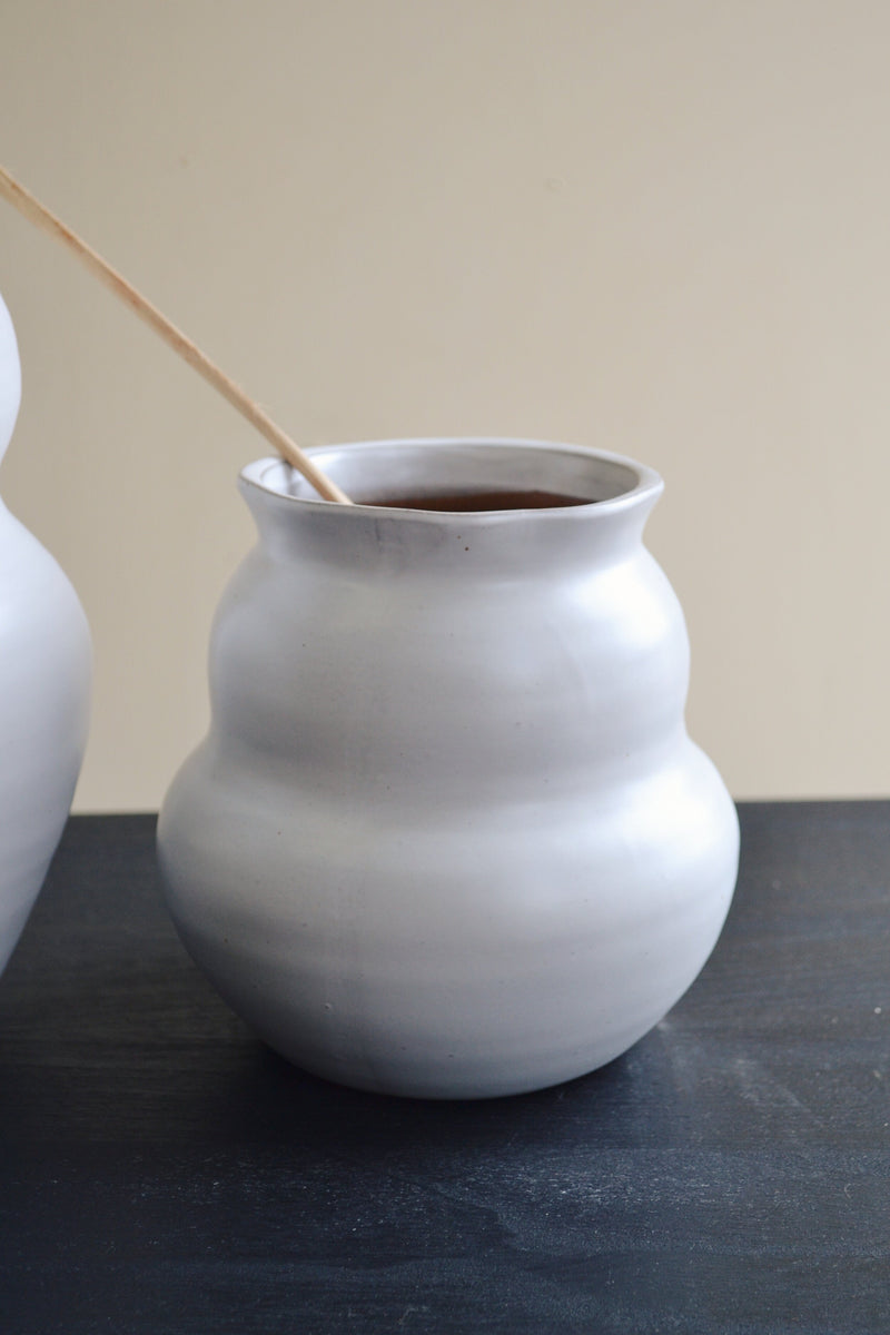 White China Clay Vase - Two Sizes Available