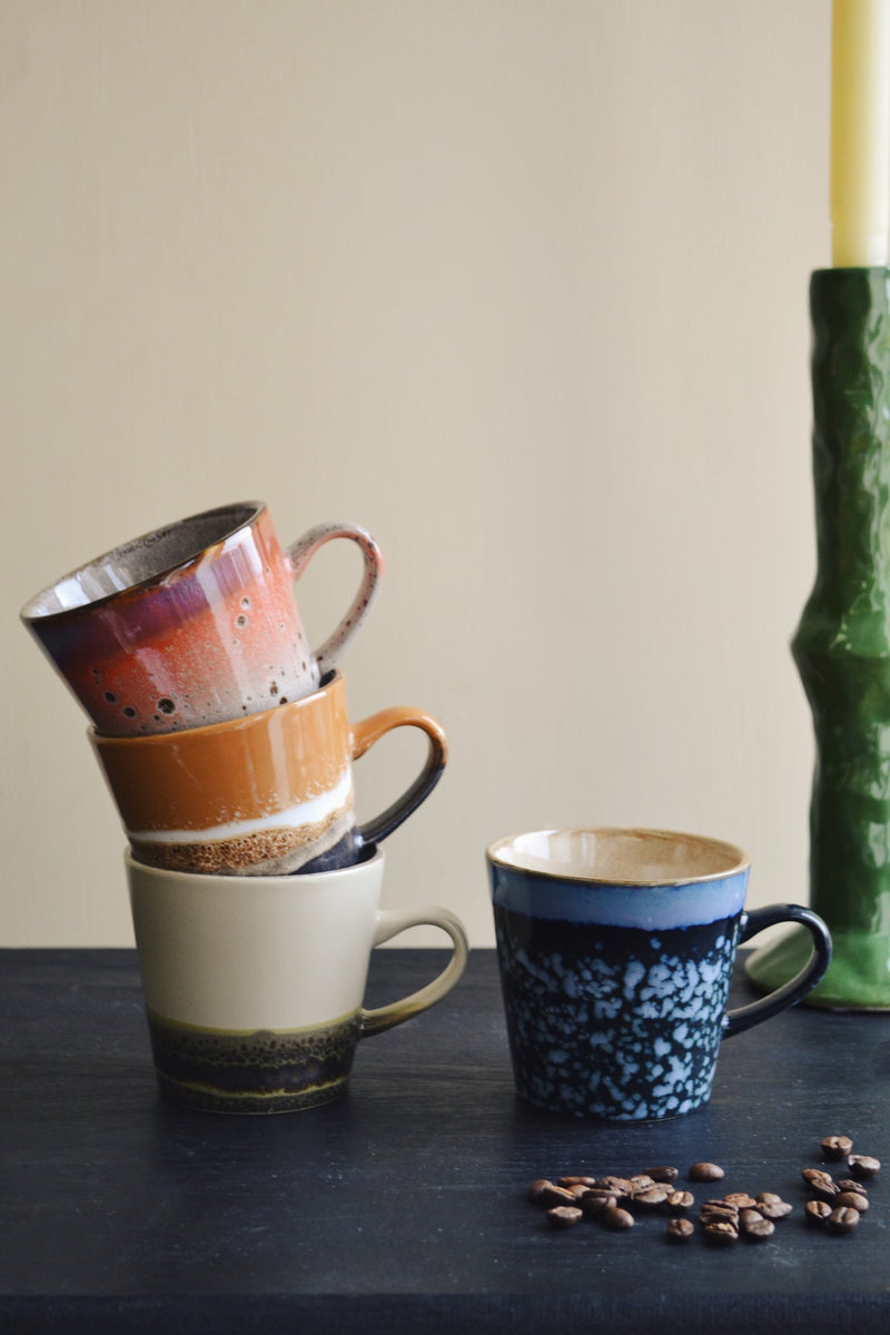 HKliving ® | Set of Four Ceramic Americano Mugs - Pegasus